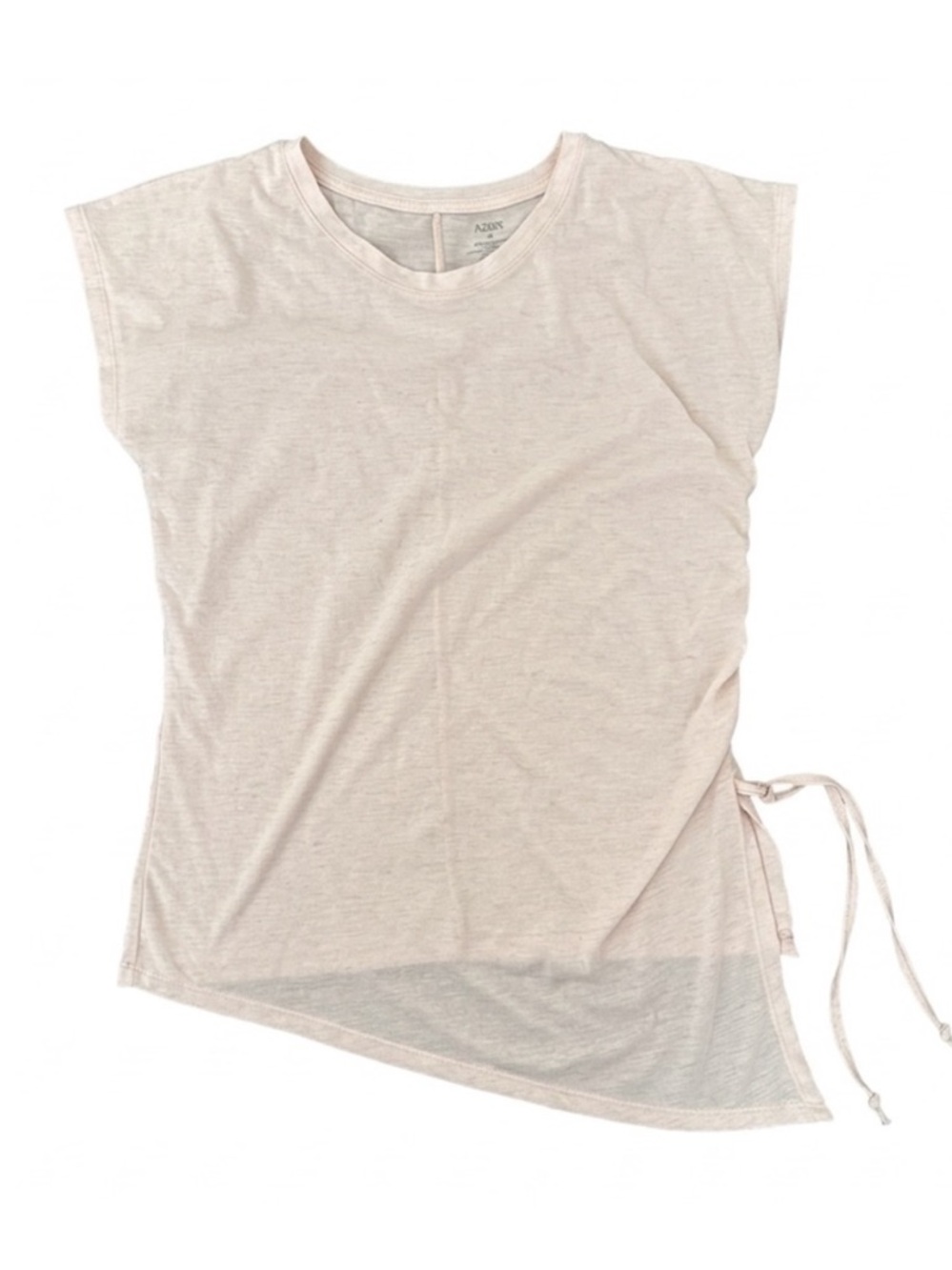 EUC Pale Light Pink Side-Tie Women's Asymmetrical T Shirt Size Medium